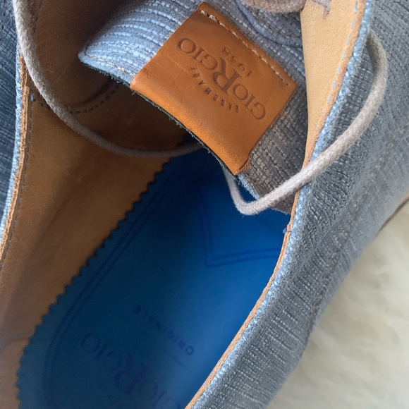 Handmade Giorgio 1958 Blue Lace-up Men's Dress Shoes EU 41.5 - Picture 6 of 7